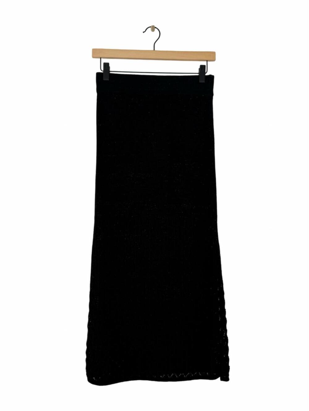 Black Book The Label Black Knit Maxi Skirt